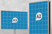 Sign Holder & Poster Stands Mockups, a Print Template by Kongkow (Thumbnail 6 of 8)