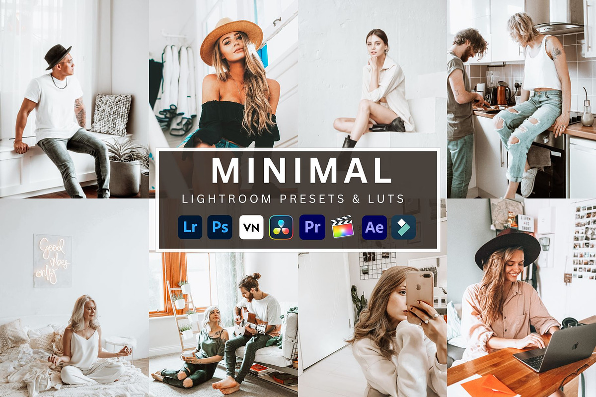 10 Minimal lightroom Presets and Lut, a Preset Add-On by presetsroom (Photo 1 of 14)