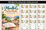 Mindful Notebook for Daily Journal, a Stationery Template by Designmela01 (Thumbnail 1 of 5)