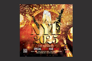 New Year Party Flyer, a Flyer Template by DSGraphicDesign