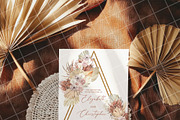 Boho 5x7 Invitation card mockup PSD, an Advertising Mockup by Blush Roses Print (Thumbnail 8 of 9)