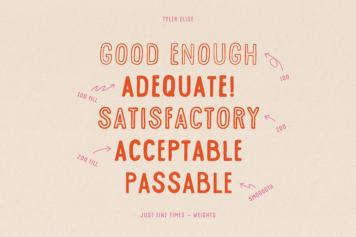 JUST FINE TIMES by Tyler Elise, a Handwritten Font by tylerelise (Photo 3 of 5)