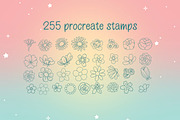 250+ Procreate kawaii flower stamps, a Brush Add-On by laura.design (Thumbnail 3 of 7)