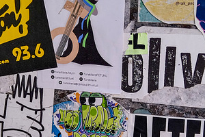 Urban collage of layered posters and graffiti, an Arts & Entertainment Photo by DanFLCreativo