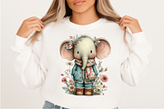 Baby Elephant in Spring Clipart Png, an Illustration by Craft Nest (Thumbnail 7 of 11)