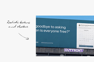 Street Urban Billboard Mockup PSD