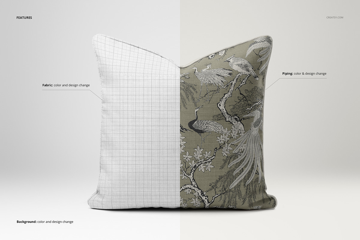 Reversible Piped Cushions Mockup Set, a Household Mockup by creatsy5 (Photo 3 of 25)