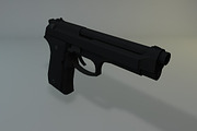 Low Poly Beretta M9, an Object 3D Model by CreativeeArt (Thumbnail 3 of 9)