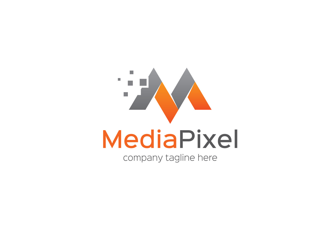 Media Pixel Letter M Logo, a Branding & Logo Template by XpertgraphicD