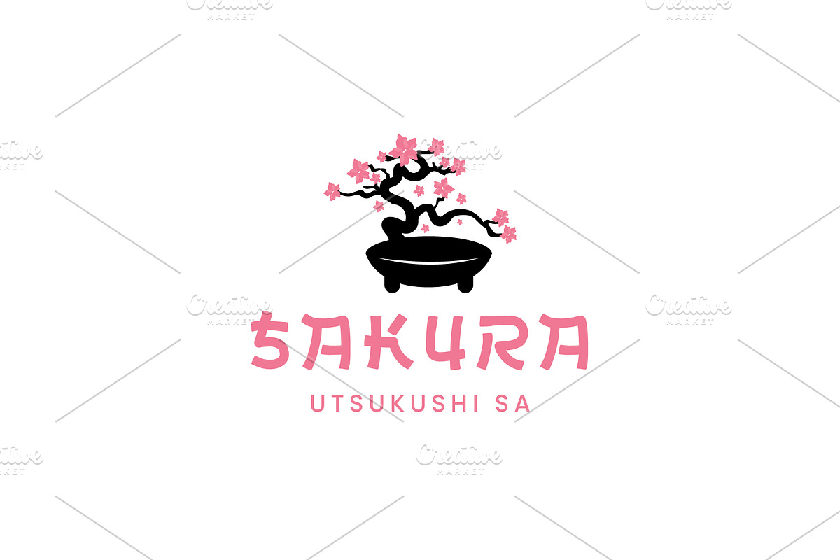 Sakura icon template illustration, a Branding & Logo Template by Dyn Studio (Photo 1 of 2)