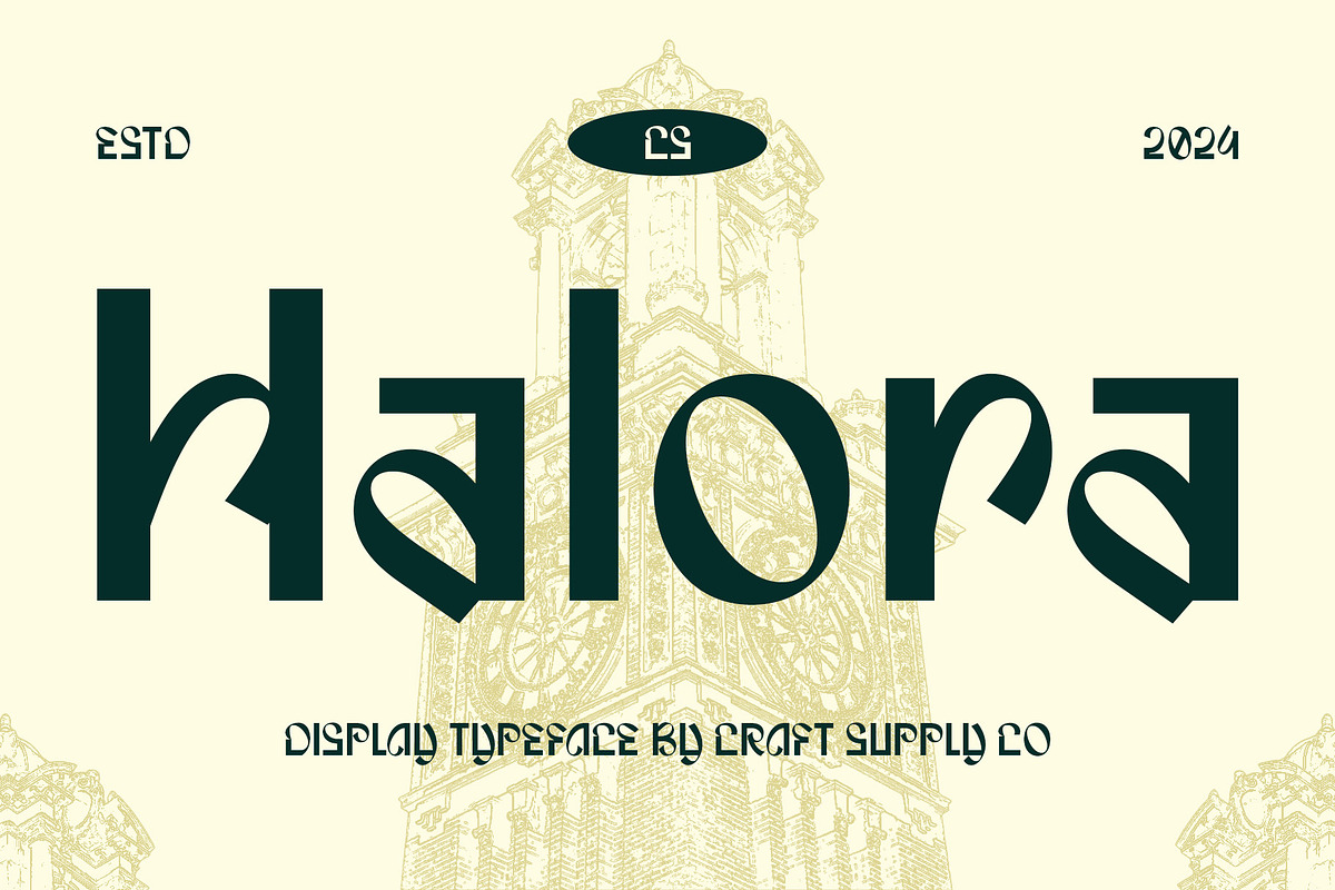 CS Halora – Decorative Font, a Sans Serif Font by Craft Supply Co. (Photo 1 of 8)