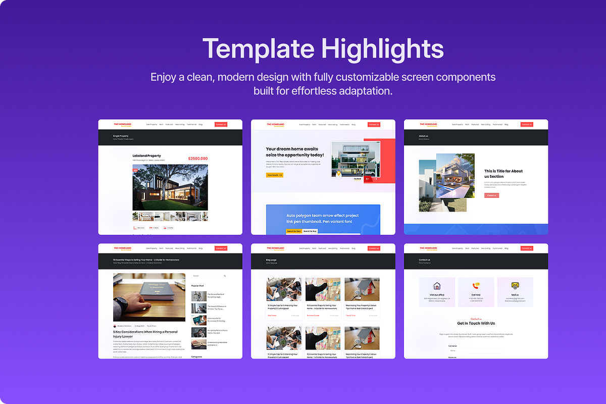 TNC Homeland – Real Estate Figma UI, an UI Kit Template by TNCFlow (Photo 2 of 5)