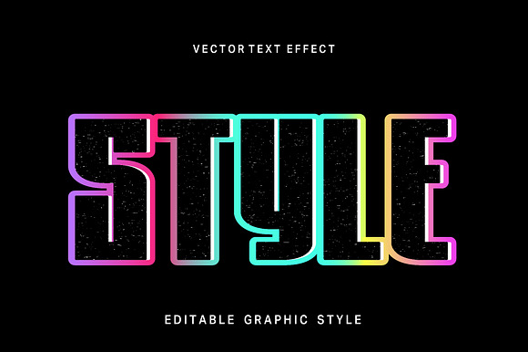 Retro Neon Outline Text Effect preview 3