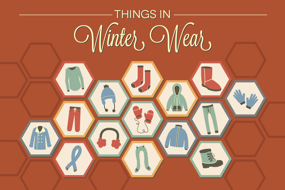 Things in Winter Wear - 15 Vectors, an Illustration by Little Pixel Shop (Photo 1 of 4)