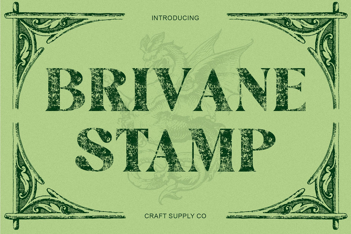 Brivane Stamp, a Serif Font by Craft Supply Co. (Photo 1 of 8)