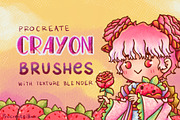34 Crayon Procreate brushes, a Brush Add-On by ProcreateiBox (Thumbnail 1 of 7)