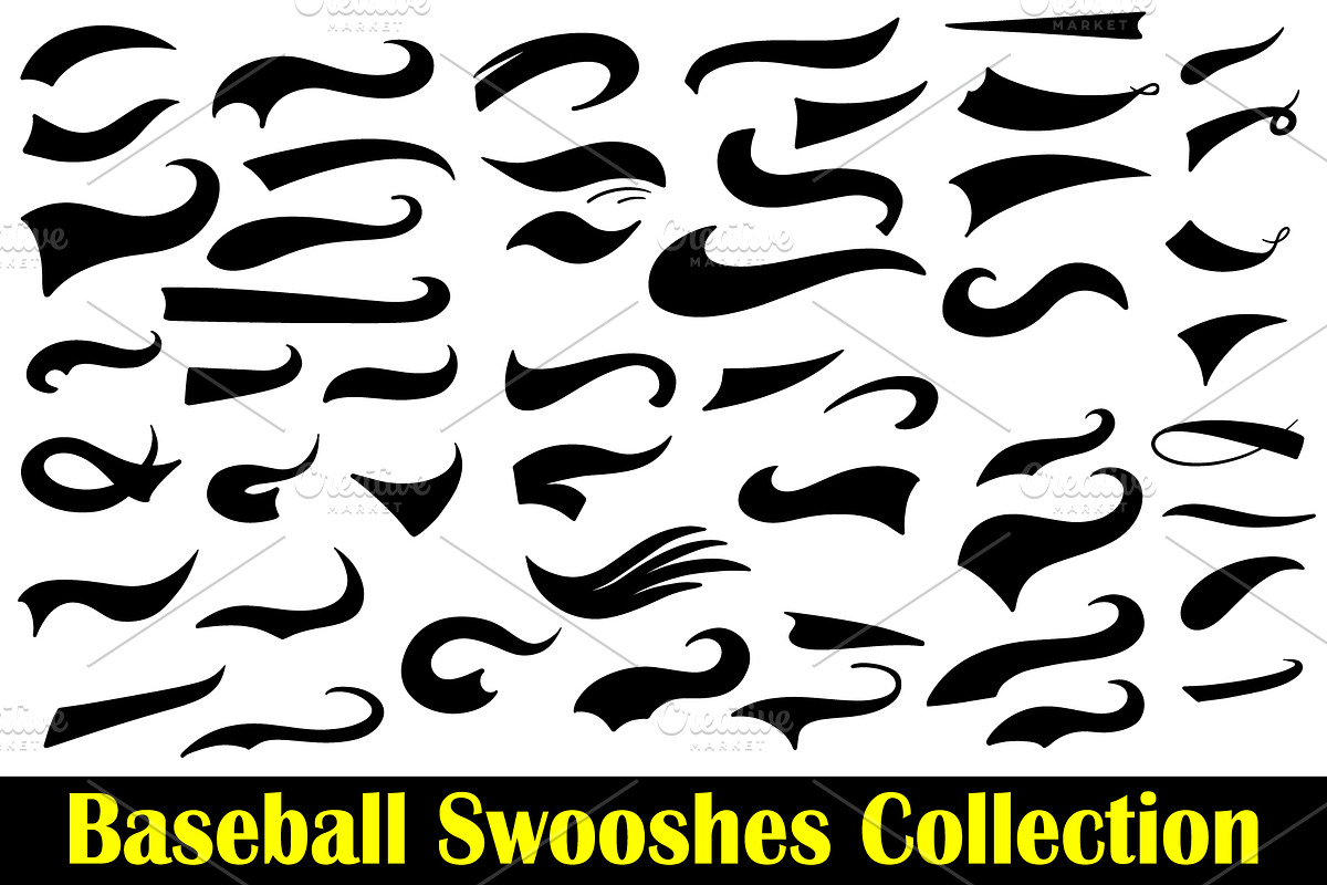 Baseball Swooches Vector Collection, a Graphic by Lytvynenko Anna