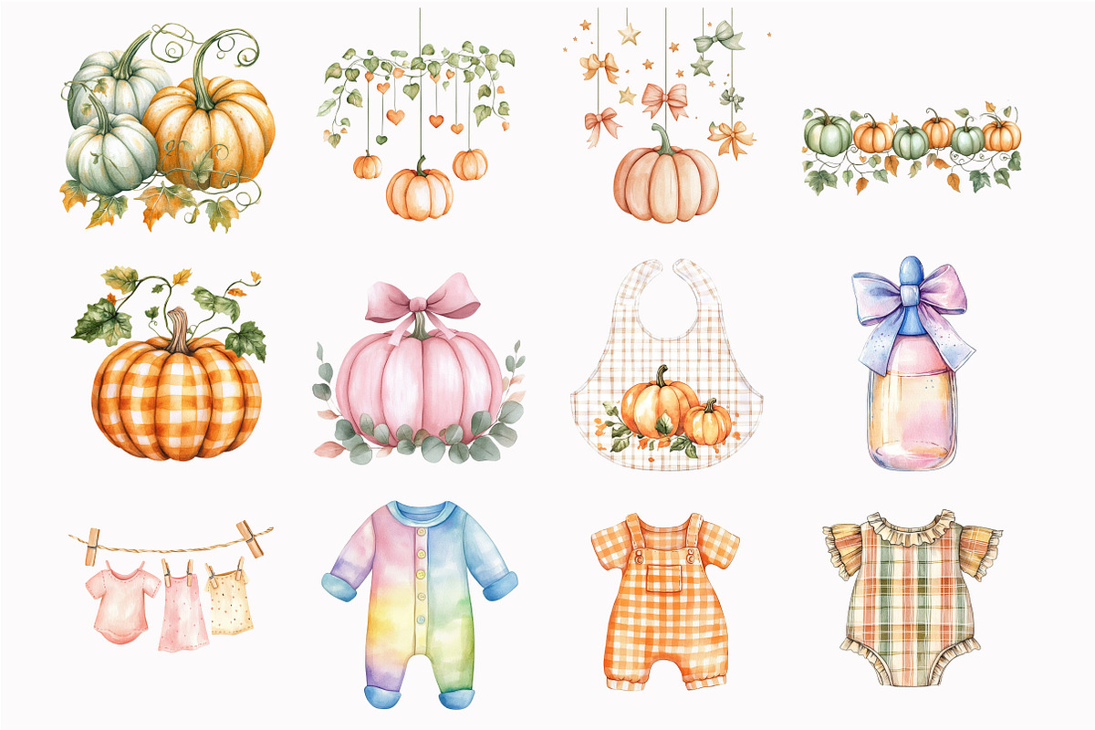 Little Pumpkin Clipart, an Illustration by Design Market (Photo 3 of 5)