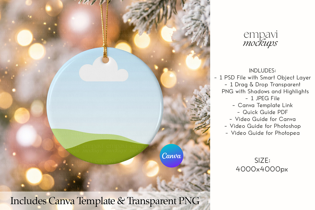 Custom Ornament Mockup, a Household Mockup by EmpaviMockups (Photo 3 of 6)