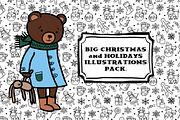 Big Christmas illustrations pack., a Decorative Illustration by Nata Savina Art (Thumbnail 1 of 5)