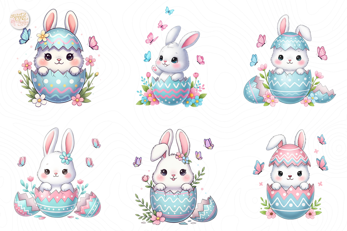 Easter Bunny Peeking PNG Clipart., an Animal Illustration by KennedyStudio (Photo 3 of 5)