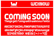Coming Soon font, a Font by weknow (Thumbnail 1 of 8)