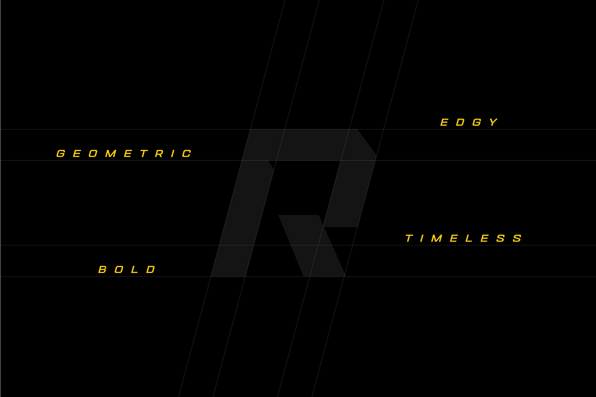 Ranzo Geometric Bold Sport Font, a Sans Serif Font by Ebad Designs (Photo 4 of 8)
