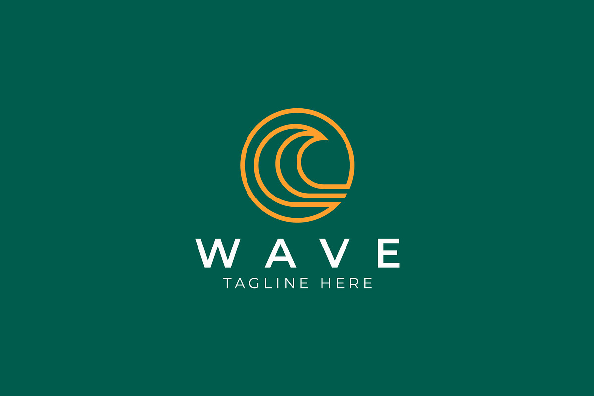 Wave Logo Icon Sea Linear Ocean, a Branding & Logo Template by Signatoro (Photo 2 of 3)