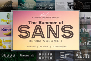 Summer Of Sans Font Bundle