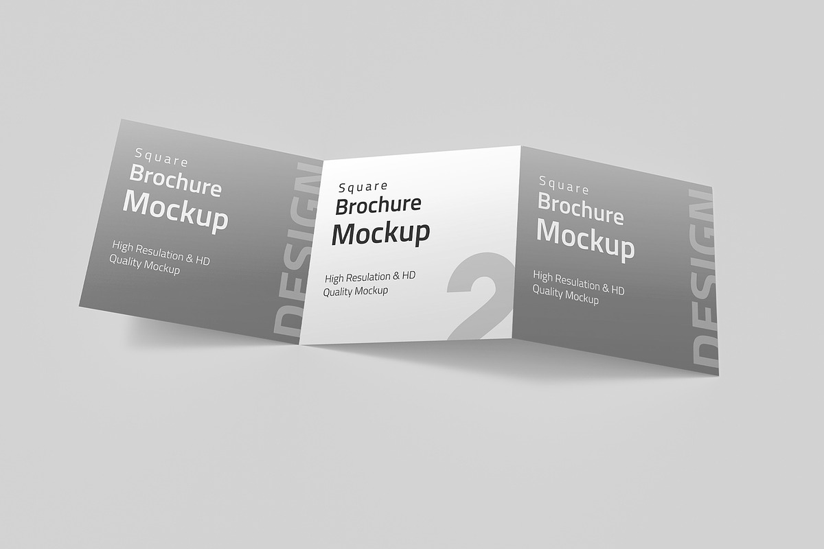 Square Brochure Mockup, a Product Mockup by graphypix (Photo 4 of 4)