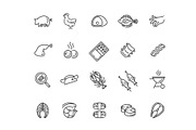 Set of Meat Icons, a Food Illustration by Tettygreen (Thumbnail 2 of 3)