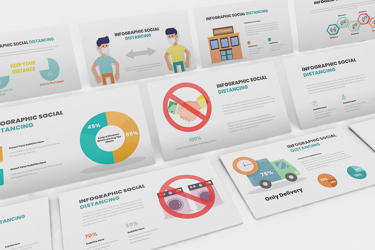 Social Distancing Powerpoint, a Presentation Template by Formatika Studio