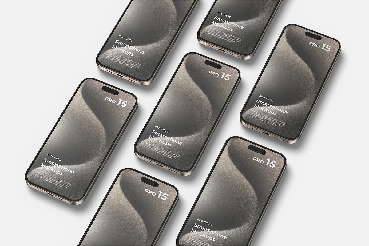 iPhone 15 Pro Mockup, an iPhone Mockup by graphicpages (Photo 18 of 19)
