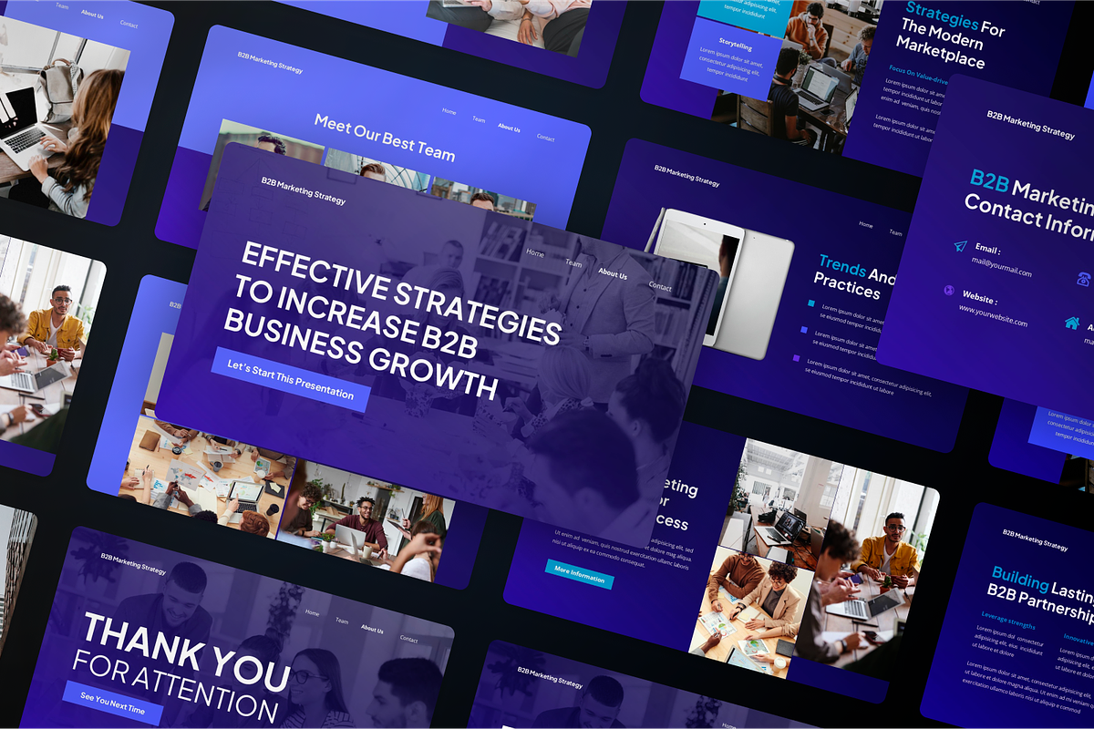B2B Marketing Strategy Google Slides, a Presentation Template by SquidPixey (Photo 7 of 7)