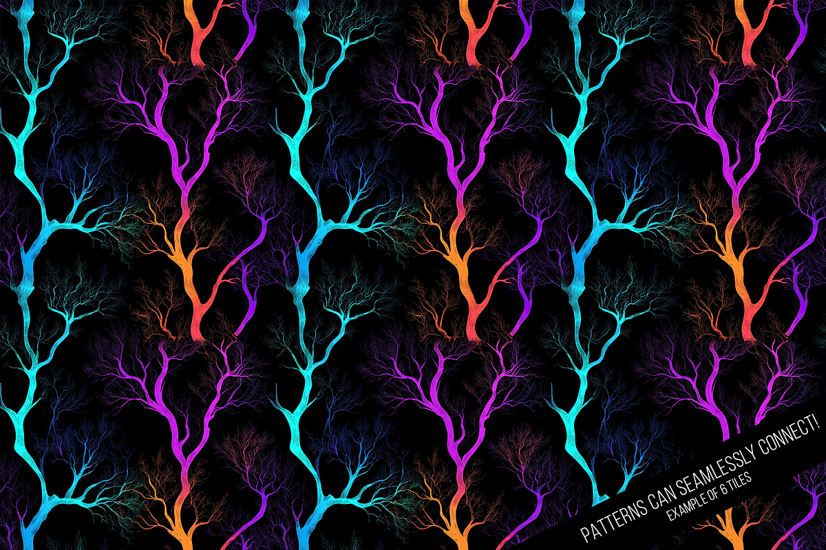 Neon Halloween Digital Paper, a Pattern Graphic by Chromolume Studio (Photo 23 of 28)