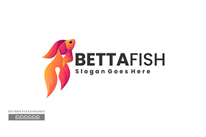 Betta Fish Gradient Colorful Logo, a Branding & Logo Template by ivan_artnivora