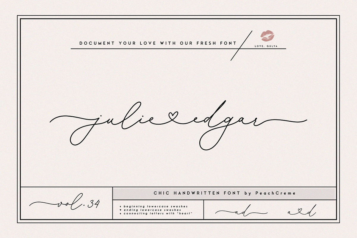 julie edgar//lovely handwritten font