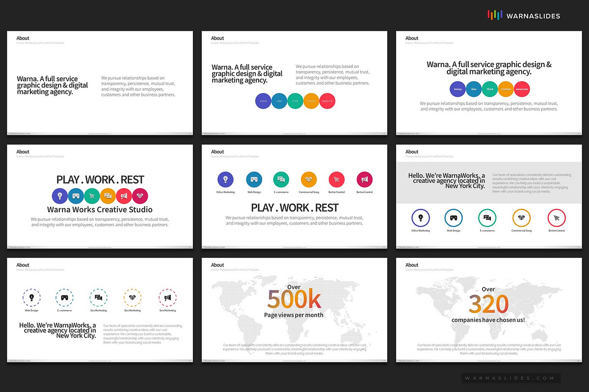 Company Profile PowerPoint Templates, a Presentation Template by Warna Works (Photo 4 of 36)