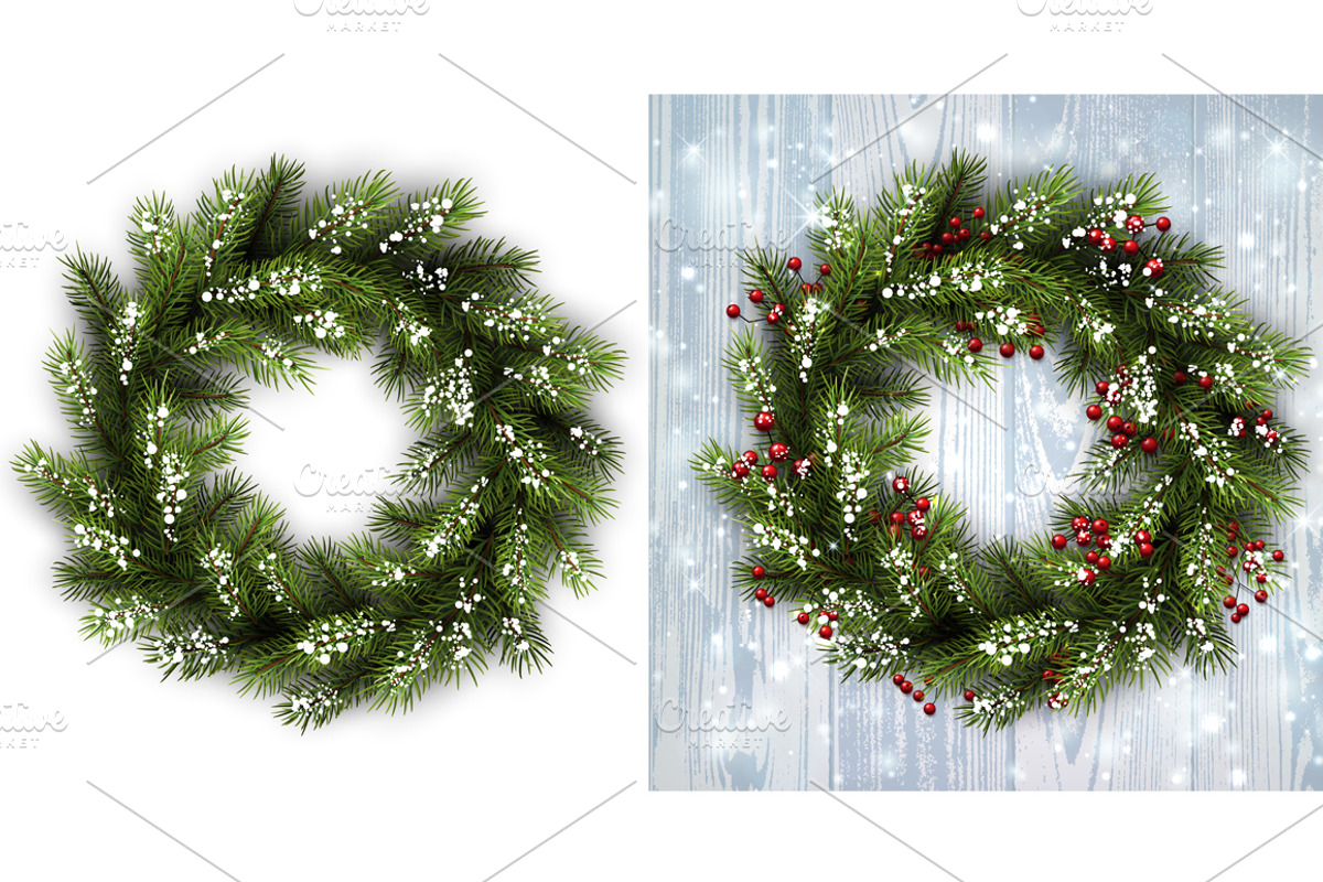 Christmas Wreath for Christmas decor, a Decorative Illustration by Vjom (Photo 3 of 4)