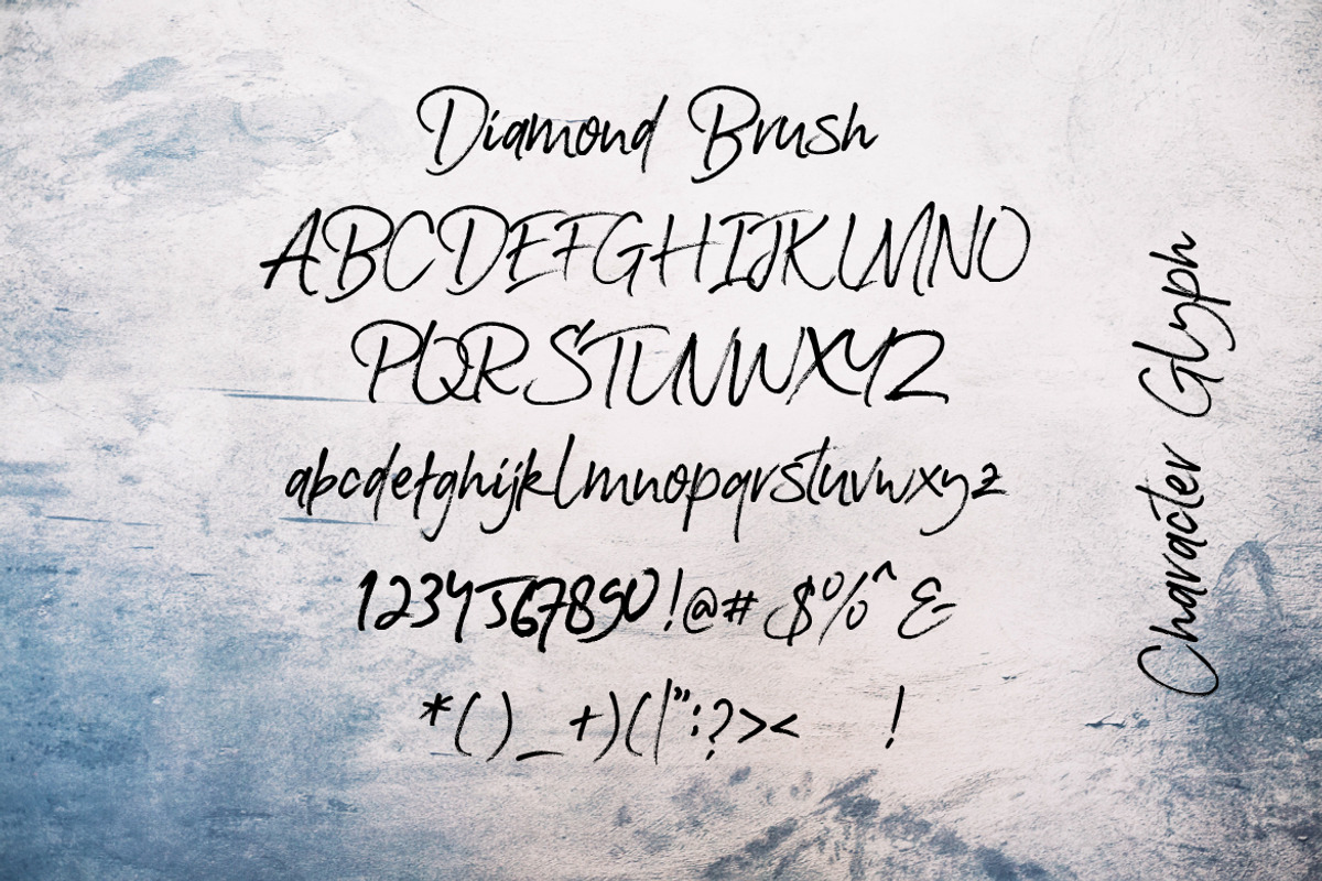 Diamonds Brush, a Script Font by Debut Studio (Photo 6 of 6)