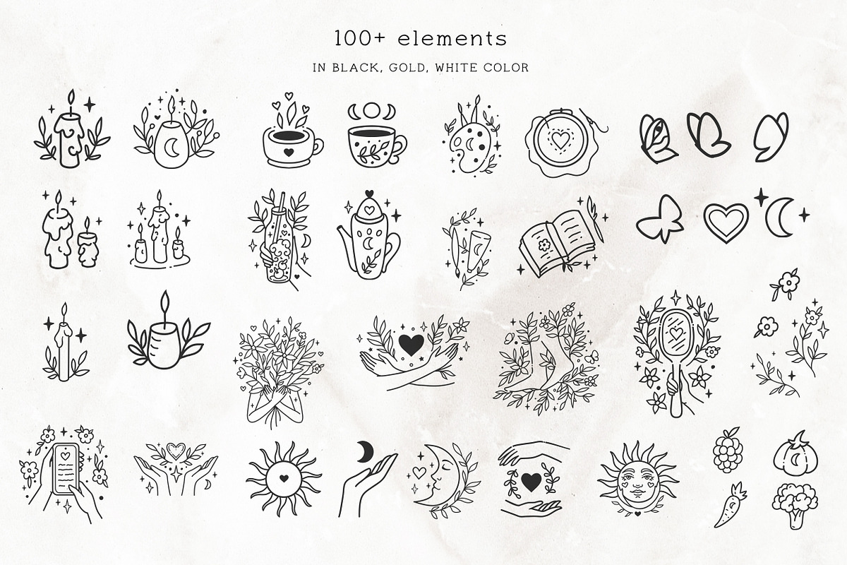 Feminine Woman Self-Care 200+ Items, a Healthcare Illustration by anvinoart (Photo 8 of 9)