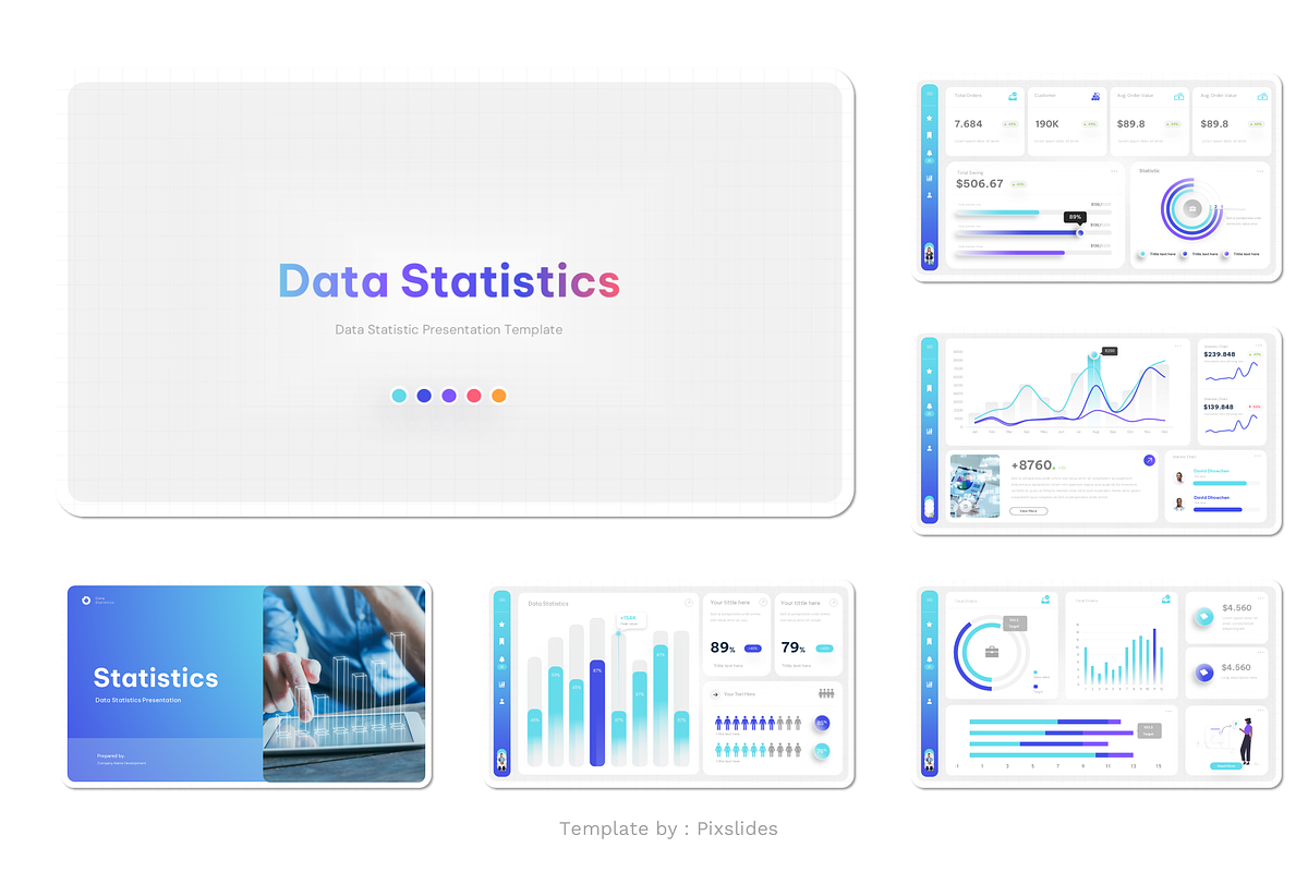 Data Statistics PowerPoint, a Presentation Template by Pixslides (Photo 2 of 7)