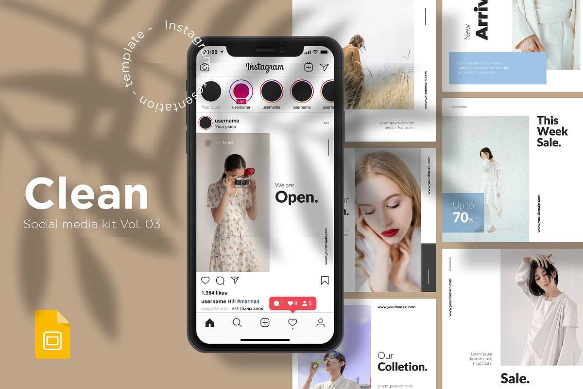 Clean Social Media Kit Vol. 03 GSL, a Presentation Template by PuriCreative (Photo 2 of 2)
