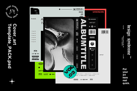 Cover Art Template Pack VOL.3, a Flyer Template by Design syndrome