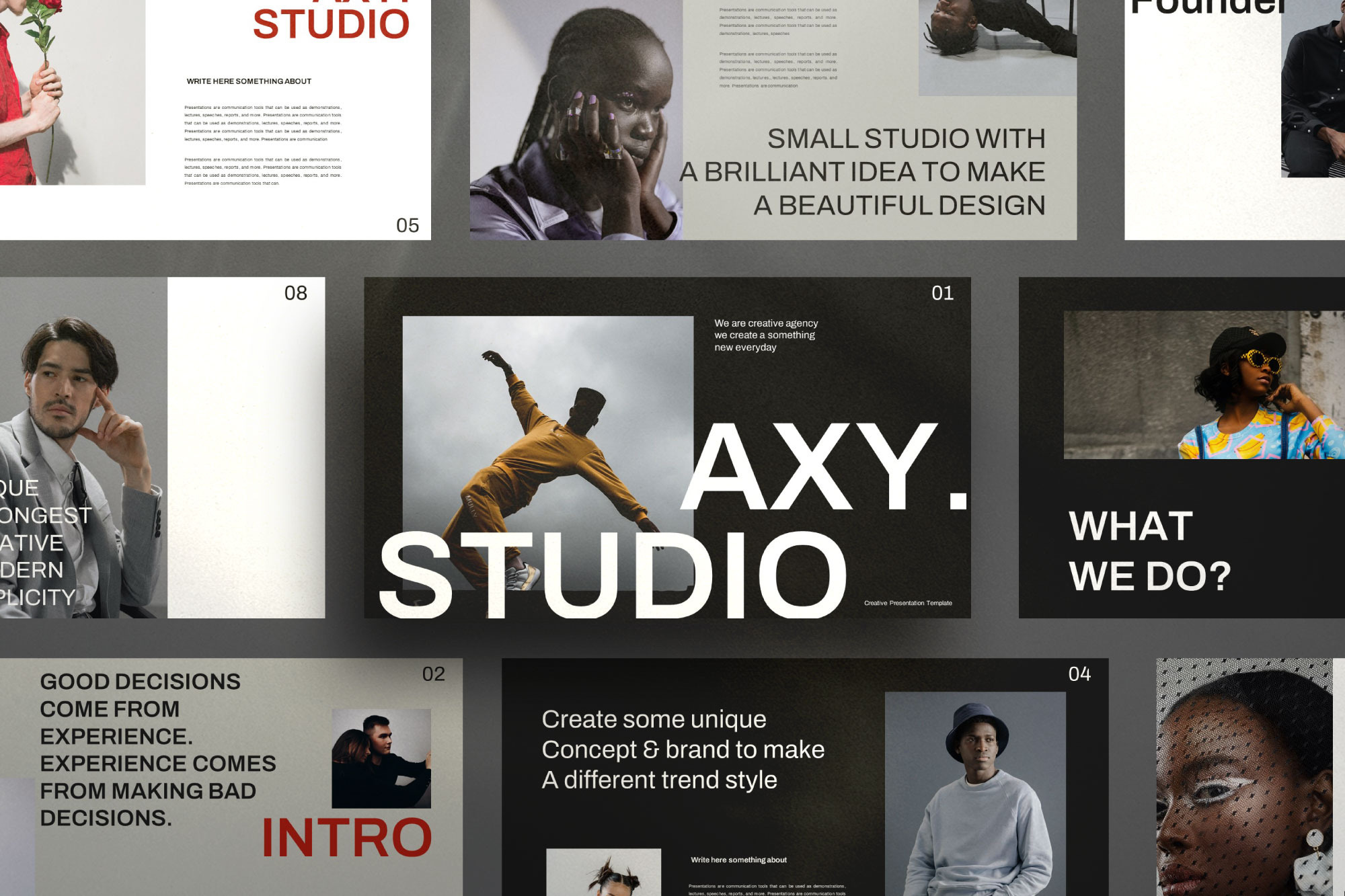 AxyStudio Brand Portfolio  Pptx by Dirtytemp Studio  Creative Market