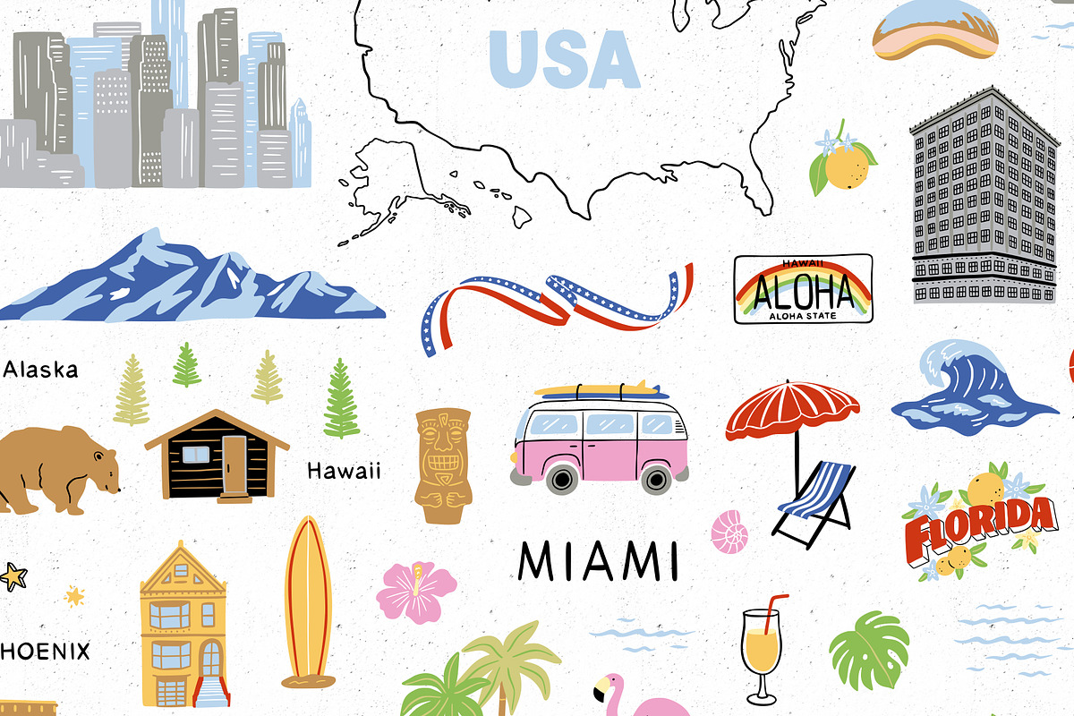 USA Clipart Collection, an Illustration by Redchocolate (Photo 6 of 9)