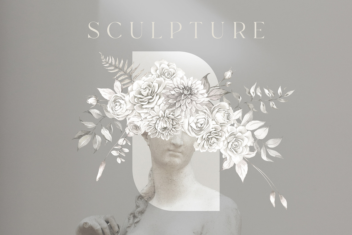 SCULPTURE White flowers collection, a Decorative Illustration by Anastezia Luneva (Photo 9 of 9)