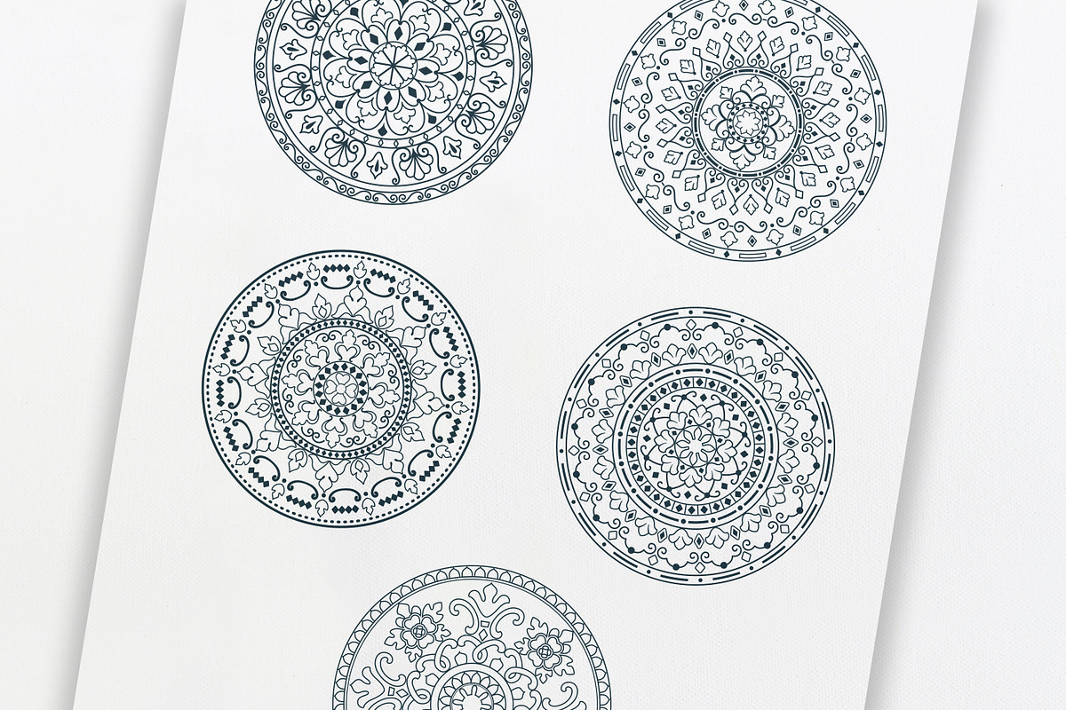 Decorative Ornaments Mandalas, an Object Graphic by Solana (Photo 4 of 8)