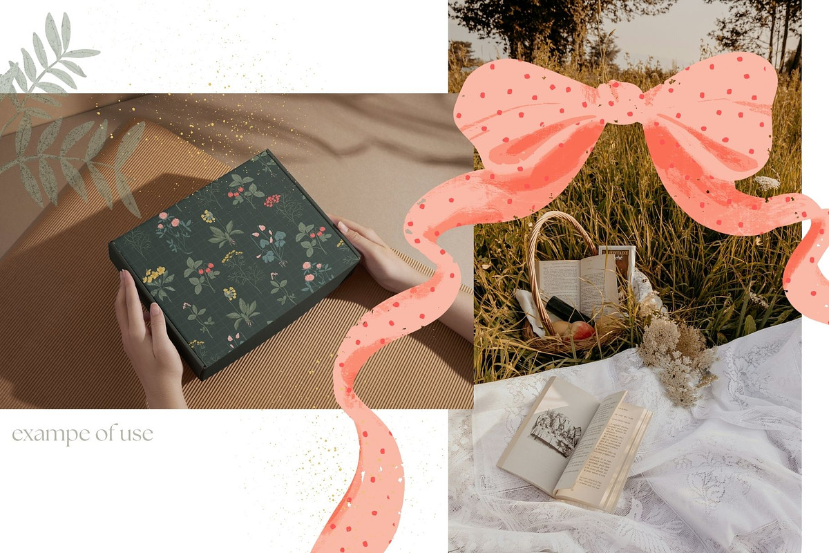 Cottage Garden. Floral & bows, a Pattern Graphic by PaperJamLab (Photo 11 of 13)