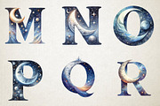 Celestial Alphabet Clipart, an Illustration by RobertsArt (Thumbnail 2 of 7)